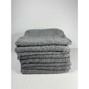 NEW Room essentials 12" x 12" Pewter Gray Washcloths Set 8